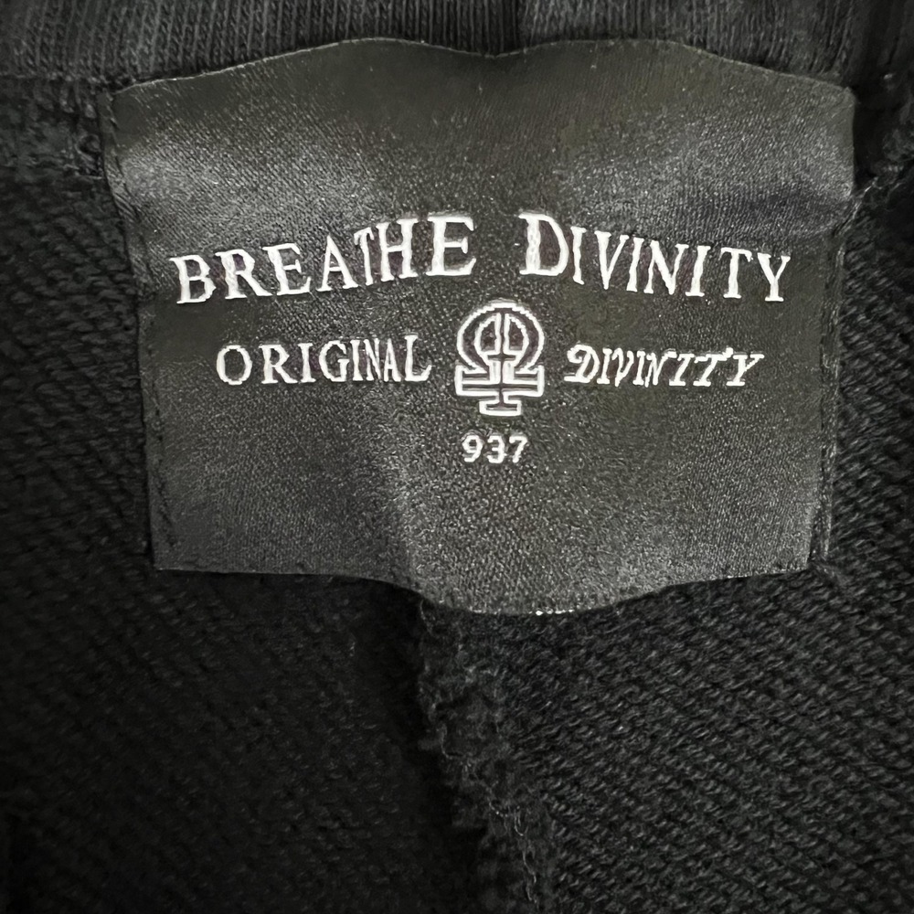 Breathe Divinity Sweatpants Mens Large Black Dragon Cross Fleece (Fits M & L) - Picture 3 of 9